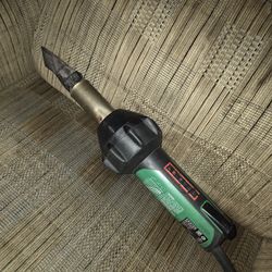 Leister heat welder for roofing.