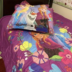 Full Size Frozen Blanket Cover And Pillow Case