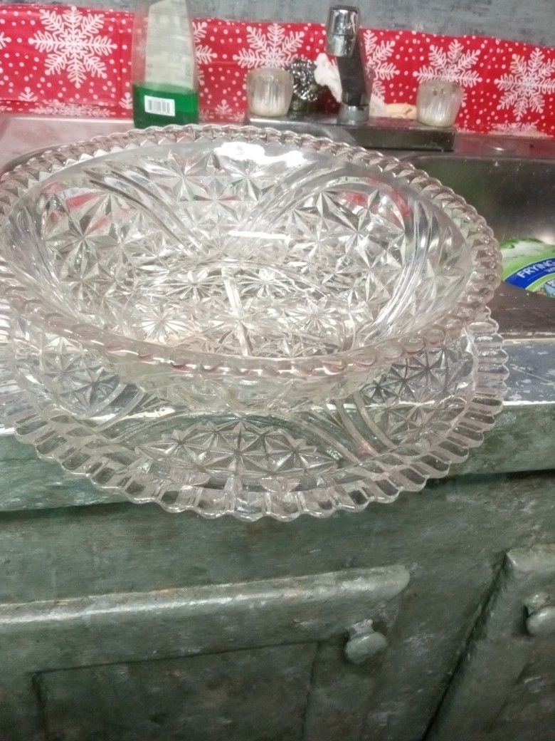 Anchor Hocking Stars and bars Plate and bowl