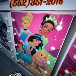 Princess Five Drawer Dresser Chest Compressed New Comoda 