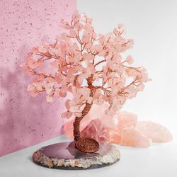 Karma and Luck Feng Shui Rose Quartz Tree