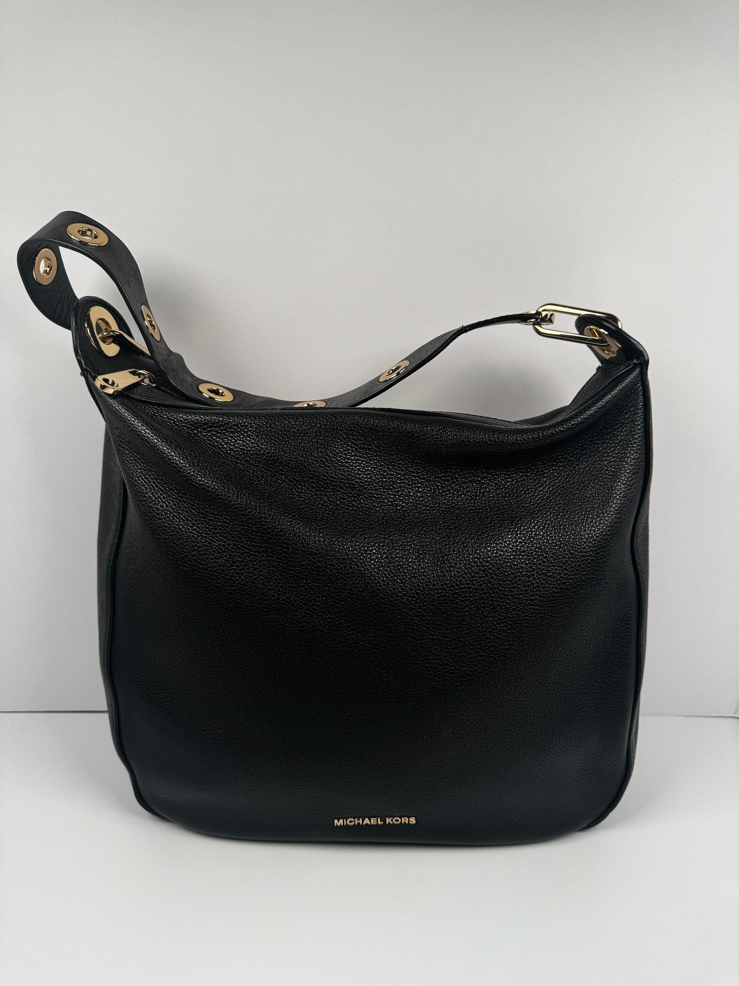 Michael Kors Raven Large Leather Shoulder Bag Black
