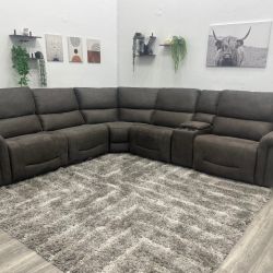 Carlin Fabric Power Reclining Sectional with Power Headrests