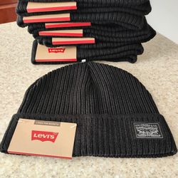 Levi's beanie caps.  (One size fits all)