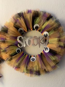 Halloween Spooky Tulle Wreath