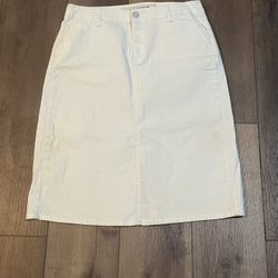 Women’s GAP Jeans A-Line White Jean Skirt, Size: 8