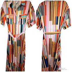 Mixed Print Maxi Dress