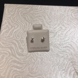 Sterling Silver Earrings With Cubic Zirconia