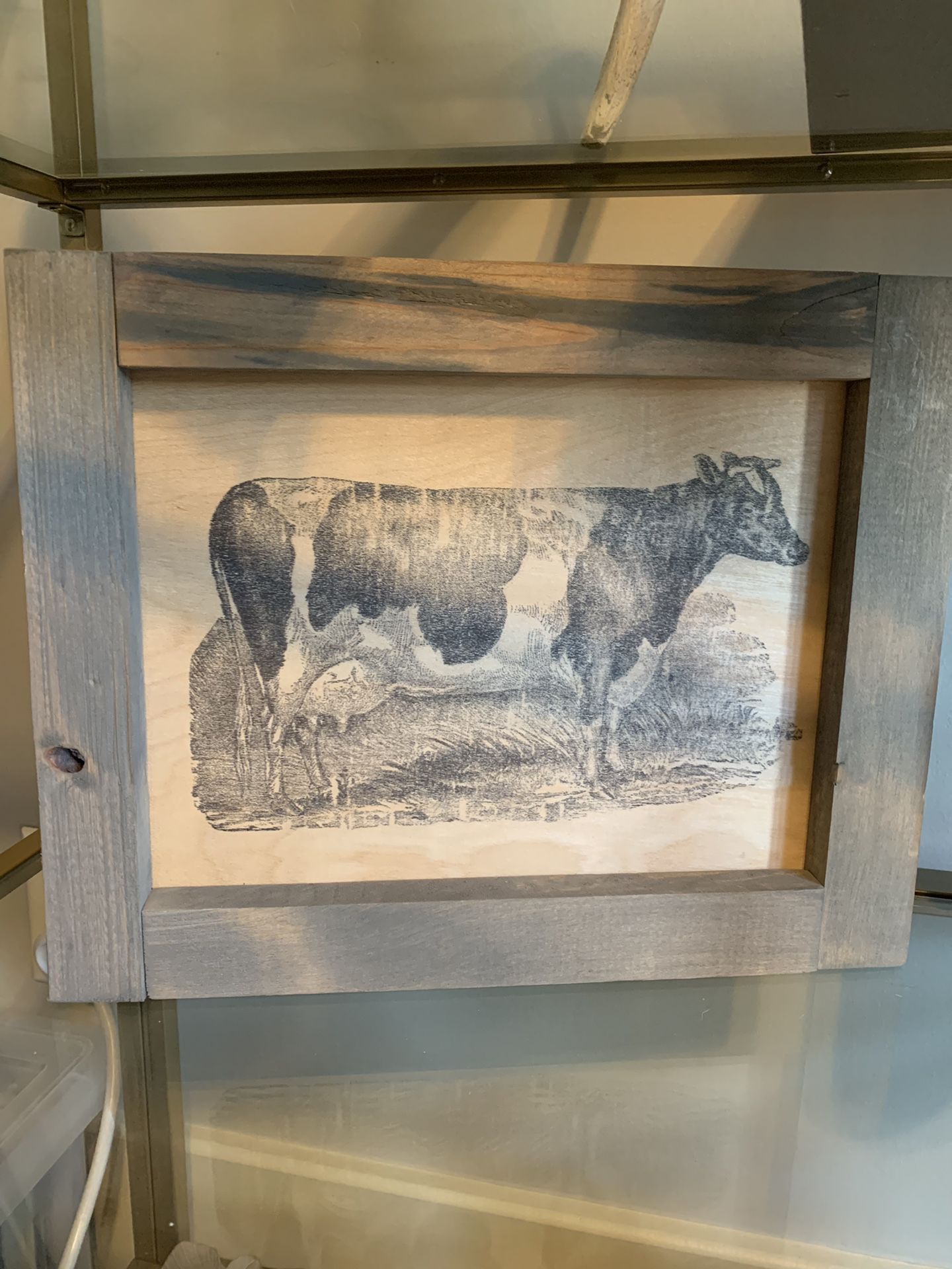 Wooden Cow Art Print