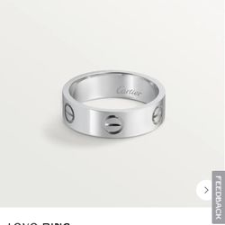 White Gold Cartier Love Ring 