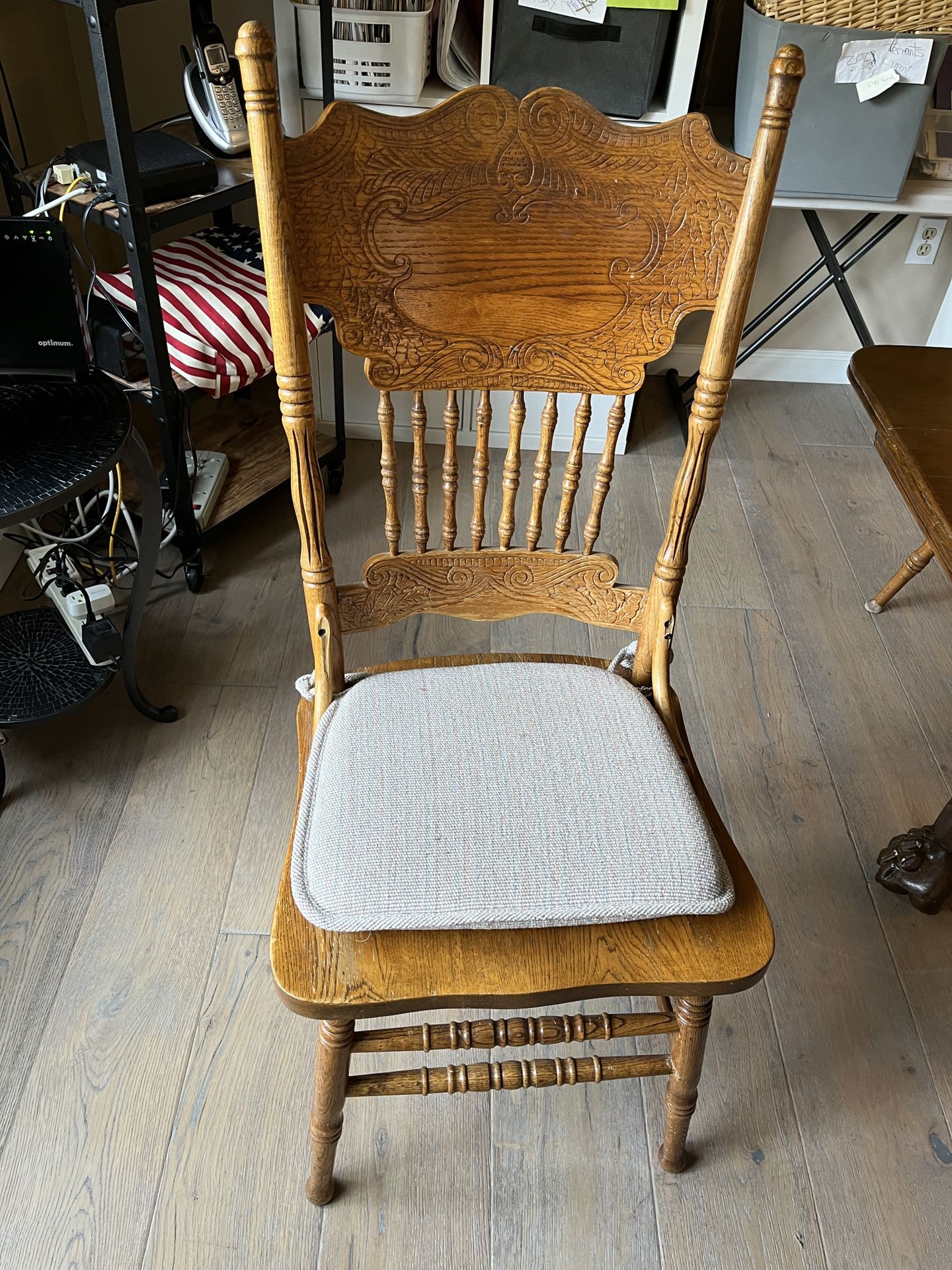 Oak Wood Kitchen Chairs -2- 
