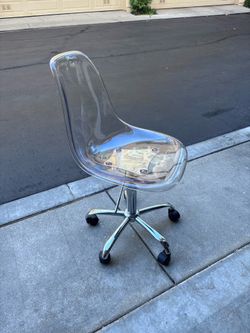 Clear hard plastic chair