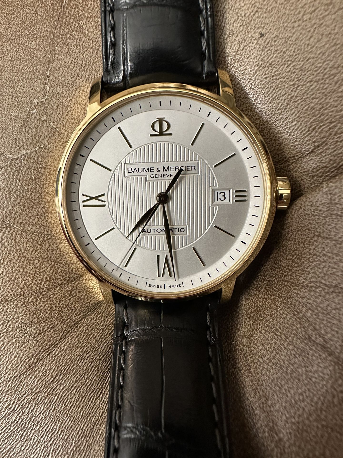 Rare 18K Gold BAUME & MERCIER Classima Automatic 38mm Wristwatch 65627 M0A08787 $2300 Firm