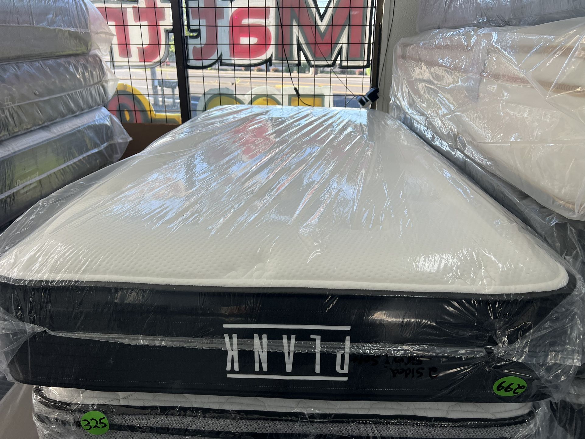TWIN SIZE PLANK MATTRESS & BOX SPRING BED SET