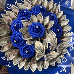 Blue Money Bouquet 