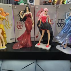 Banpresto One Piece Wedding Dress Nami, Boa, Perona, Vivi Figures