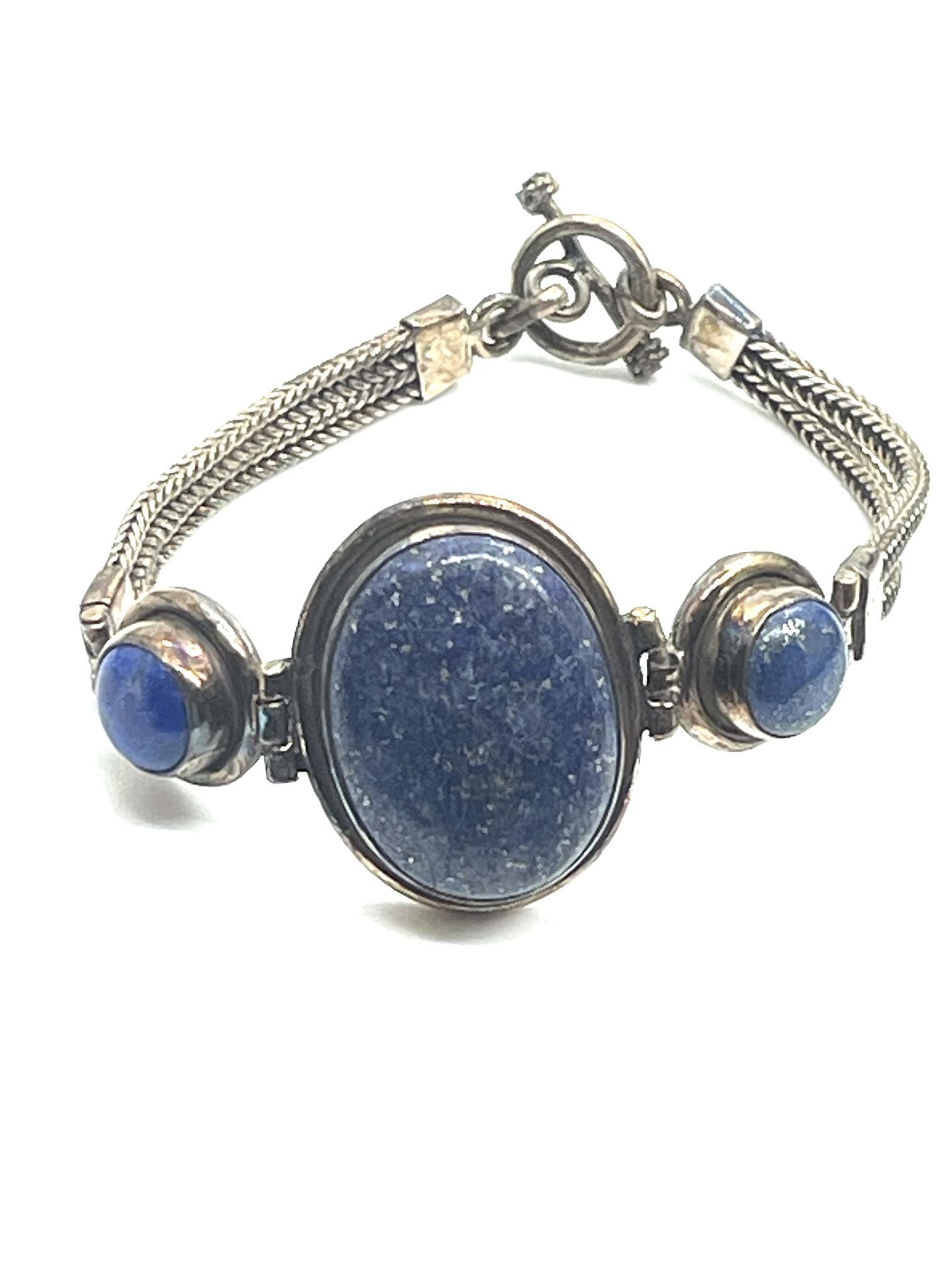 Sterling Lapis Lazuli Bracelet 7”