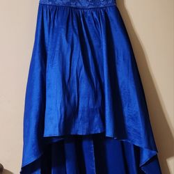 Blue High Low Prom Dress