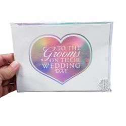 Punch Studio Embellished 5"x7" Greeting Card To The Grooms On Their Wedding Day