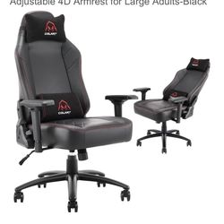 New In Its Box COLAMY Big and Tall Gaming Chair 400lbs-Ergonomic Computer Gamer Chair, Heavy Duty PC Gaming Chair with Wide Seat, Adjustable 4D Armres