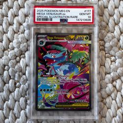 2025 POKEMON MEG SPECIAL ILLUSTRATION RARE #177 MEGA VENUSAUR EX PSA 10