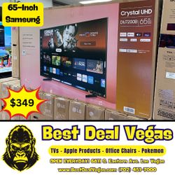65" Samsung Crystal UHD 4K TV