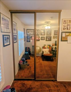 Sliding wardrobe closet bypass doors