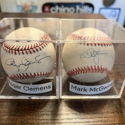 Roger Clemens and Mark McGwire Signed Baseballs