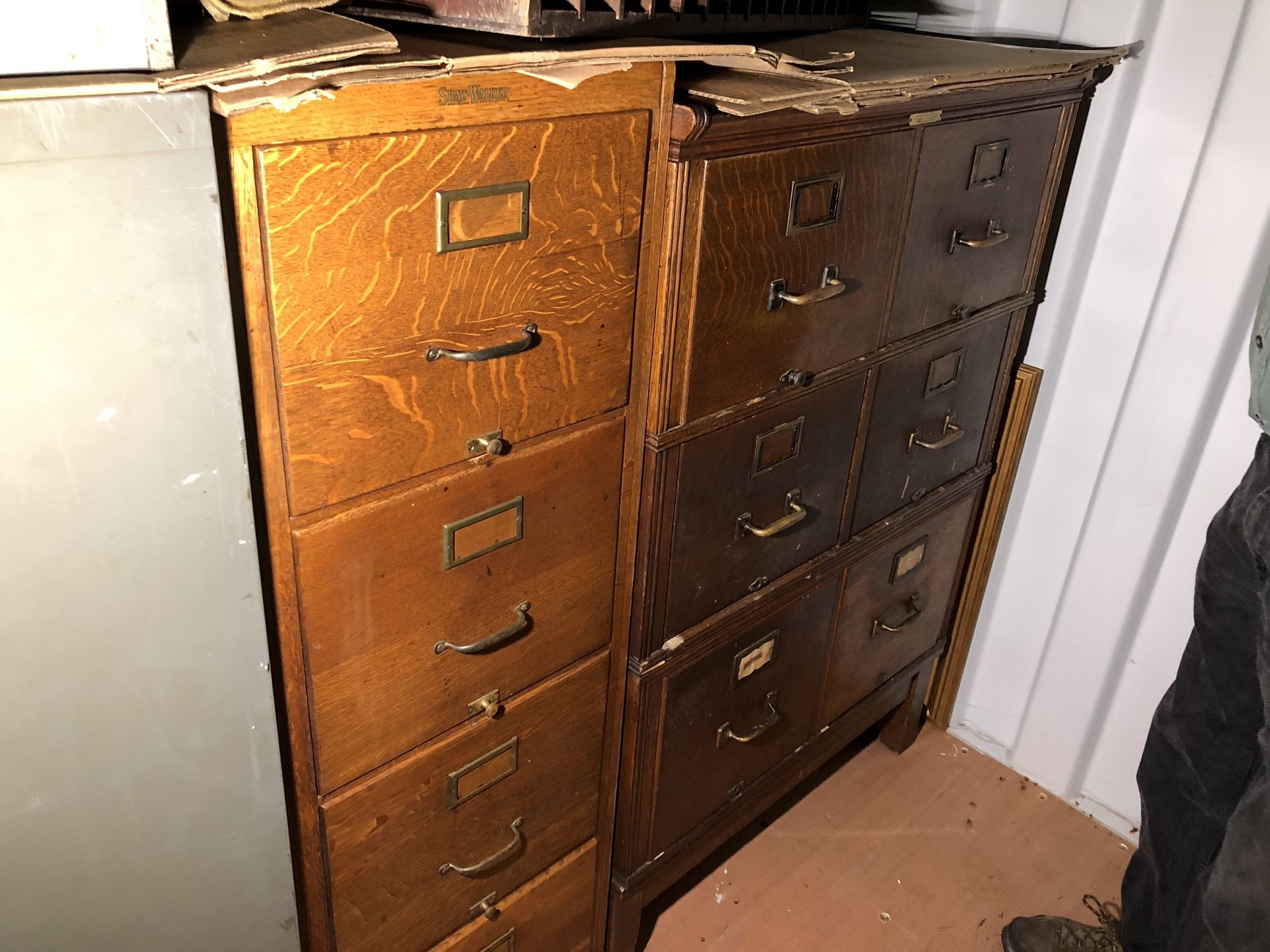 REDUCED! Antique Wood File Cabinets - Package Deal.