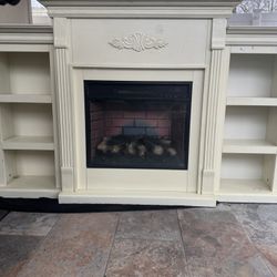 Electric Fireplace Plus Bookshelves 