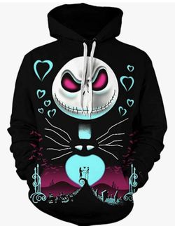 NEW Nightmare Before Christmas Hoodie Sweatshirt Jack Skellington Beautiful Colors XL