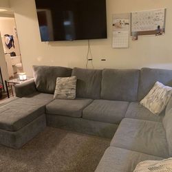 Gray 6 Seater SECTIONAL COUCH 