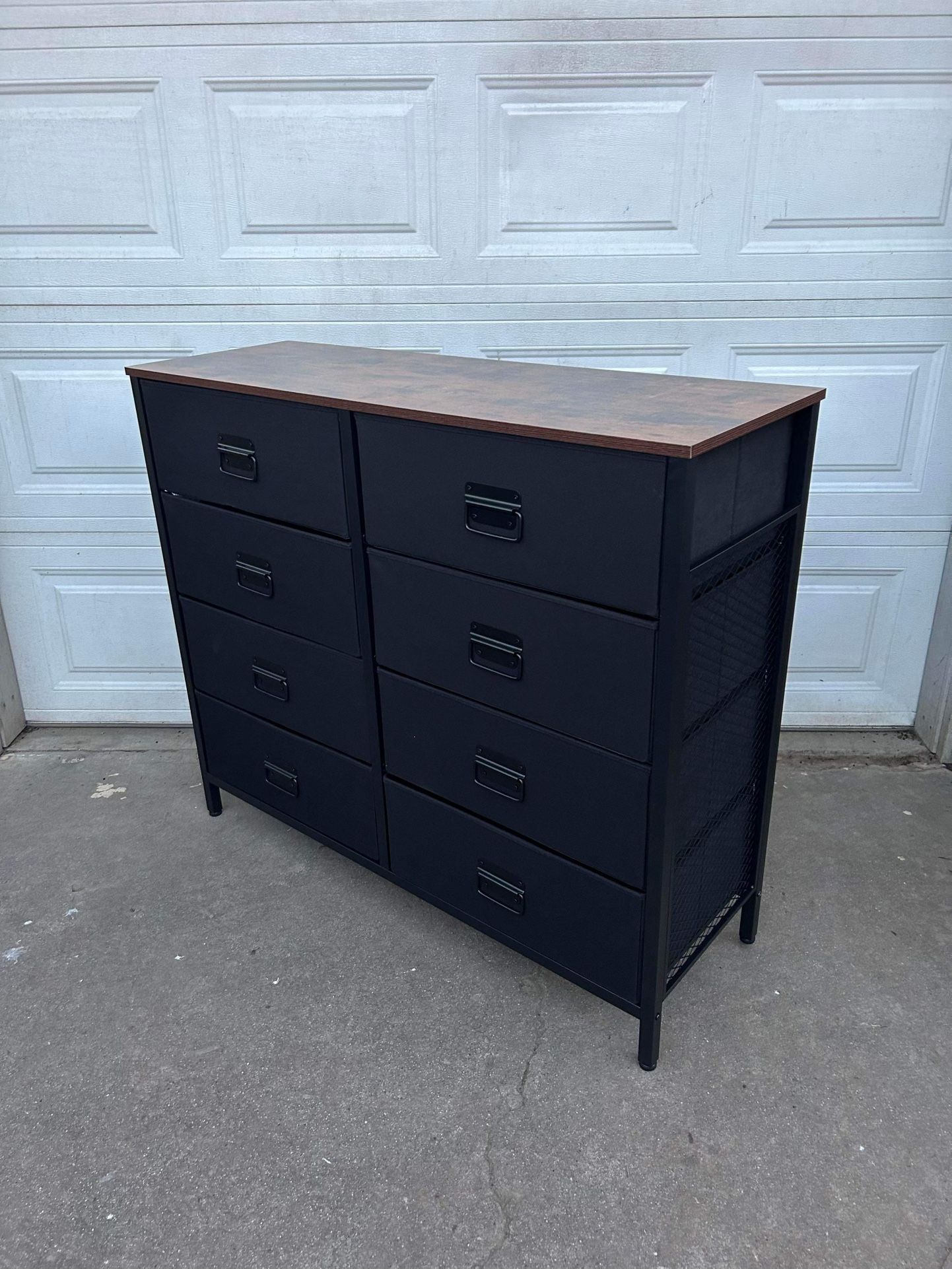 Dresser for Bedroom, Storage Organizer Unit with 8 Fabric Drawers, Steel Frame, for -Living -Room, Entryway, 8 drawers Brown + Black, Large🔥🔥🔥‼️‼️