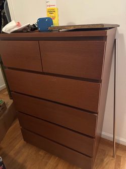 IKEA malm dresser 6 drawers brown