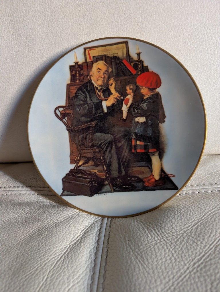 4 Norman Rockwell Plates