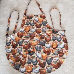 Rooster/Hen Cooking Apron/Handmade 