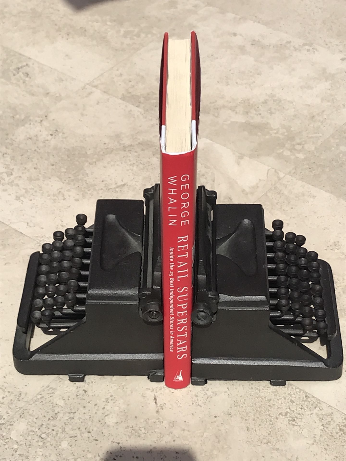 Wrought iron typewriter bookends restoration hardware