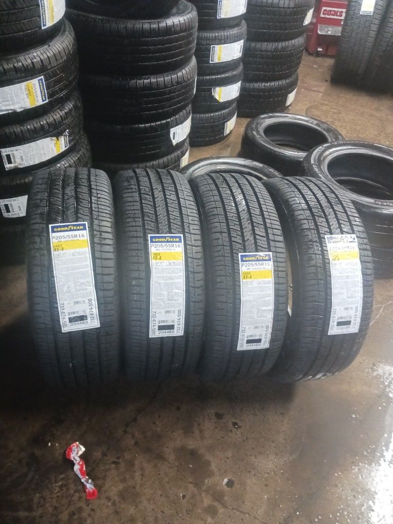 New Goodyear P205/55R16 set of 4 tires