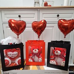 $20  teddy bear. Ballon valentines. Love