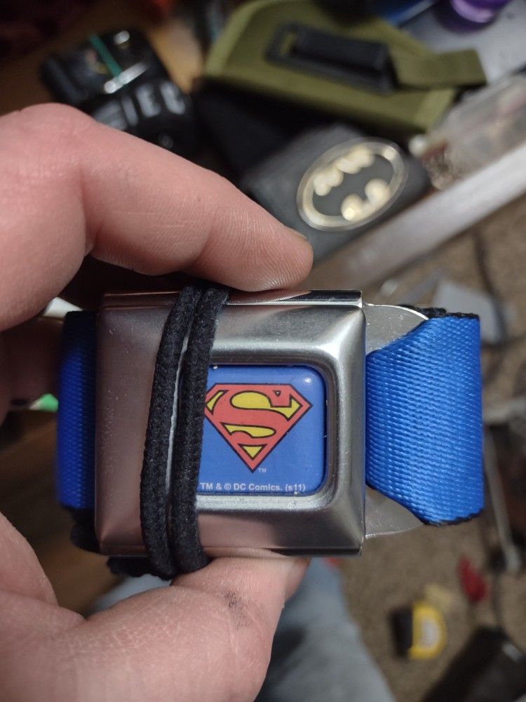 Superman Dog Collar For Bigger Dog's/ Belt
