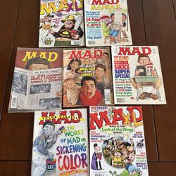 Vintage MAD Magazine Comic Comedy Lot of 7