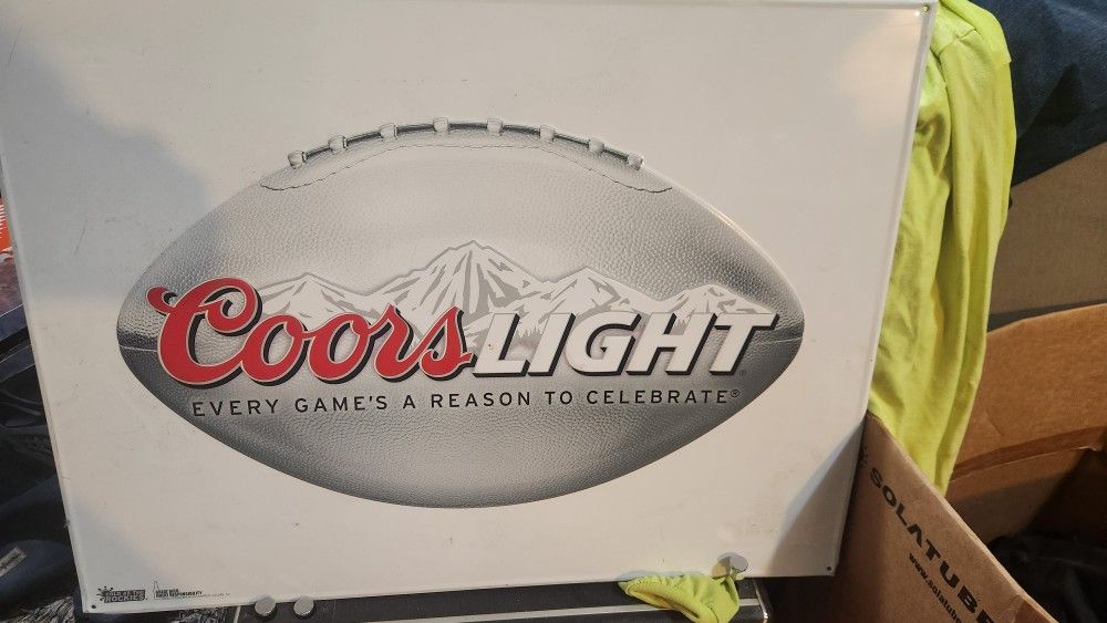 Coors Light Tin Metal Sign