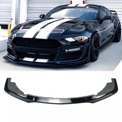 Front Bumper Lip Splitter Compatible with Ford Mustang GT- 2022 | Glossy Black, MP Style, 3PCS, Front Lower Lip Trim Protection, Spoiler