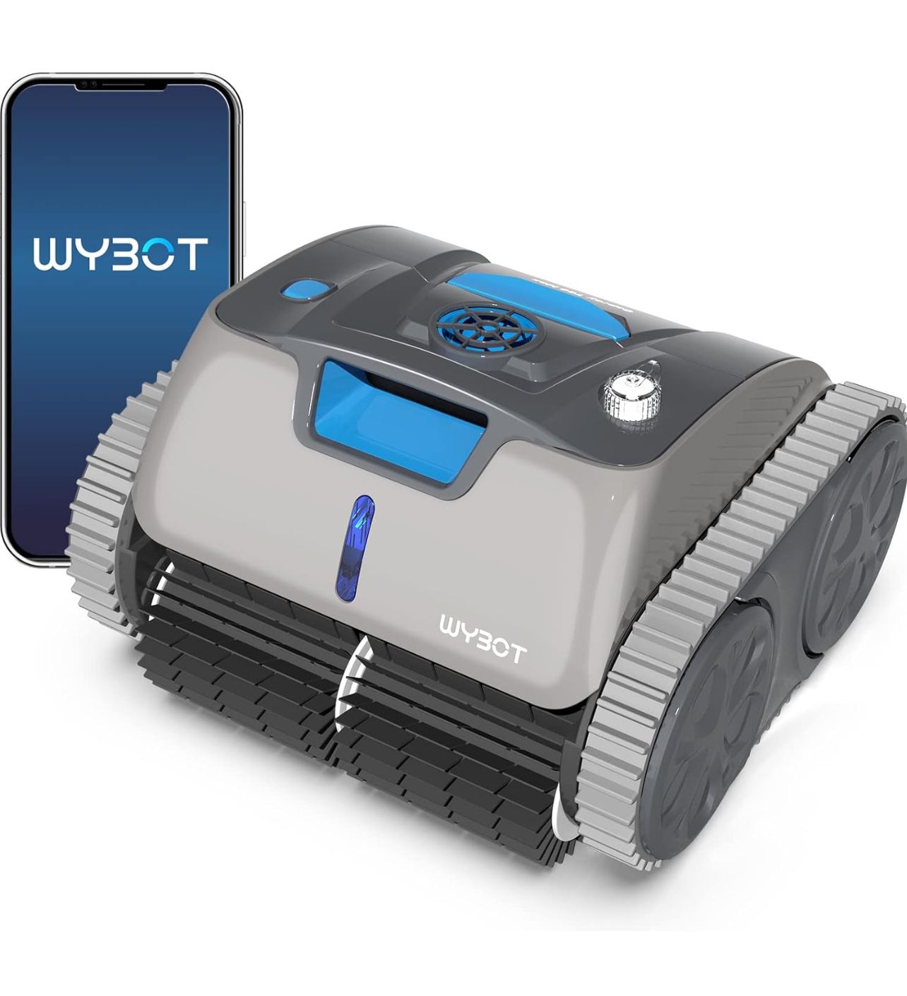 WYBOT Robotic Pool Cleaner with App, Lasts 180Mins, 15000mAh Large Battery, Strong Suction, Wall Climbing Pool Vacuum with Smart Mapping, Ideal for In