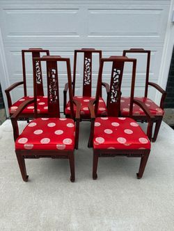 Oriental style vintage chairs