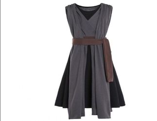 F58) Ruikajia style star wars inspired adult Princess Costumes (Brown, M)