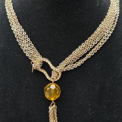 Crystal Lariet Long Necklace 