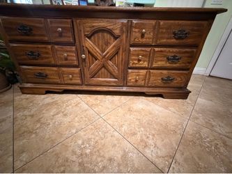 9-Drawers Armoire Dresser Solid Wood