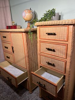 One of a kind! Upcycle wicker furniture