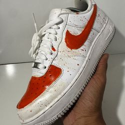 Nike Air Force 1 ‘07 Custom “Orange Splatter” Size 10